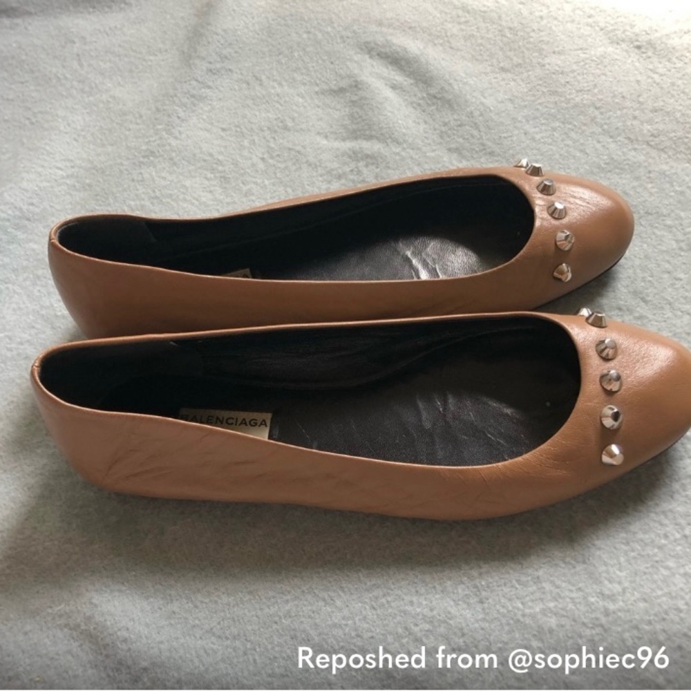 Balenciaga 
balletflats brown leather studded - Picture 5 of 5